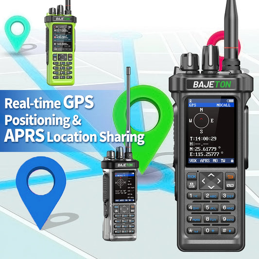 BAJETON BJ-9000 Walkie Talkie CB/SSB/HF 27Mhz Bluetooth Programmable GPS APRS 10W Long Rang For RT-950 RT-950 PRO Ham Radio