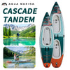 AQUA MARINA CASCADE TANDEM Kayak Boat Paddle Board 1/2 Person SUP Water Sports Stand Up Inflatable Paddle Board Dinghy Raft