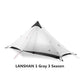 Single tip poleless tent