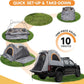 Umbrauto 6.4-6.7FT Truck Bed Tent for 2 Person | 10-Min Quick Setup Waterproof PU3000 Camping Tent for Pickup Trucks