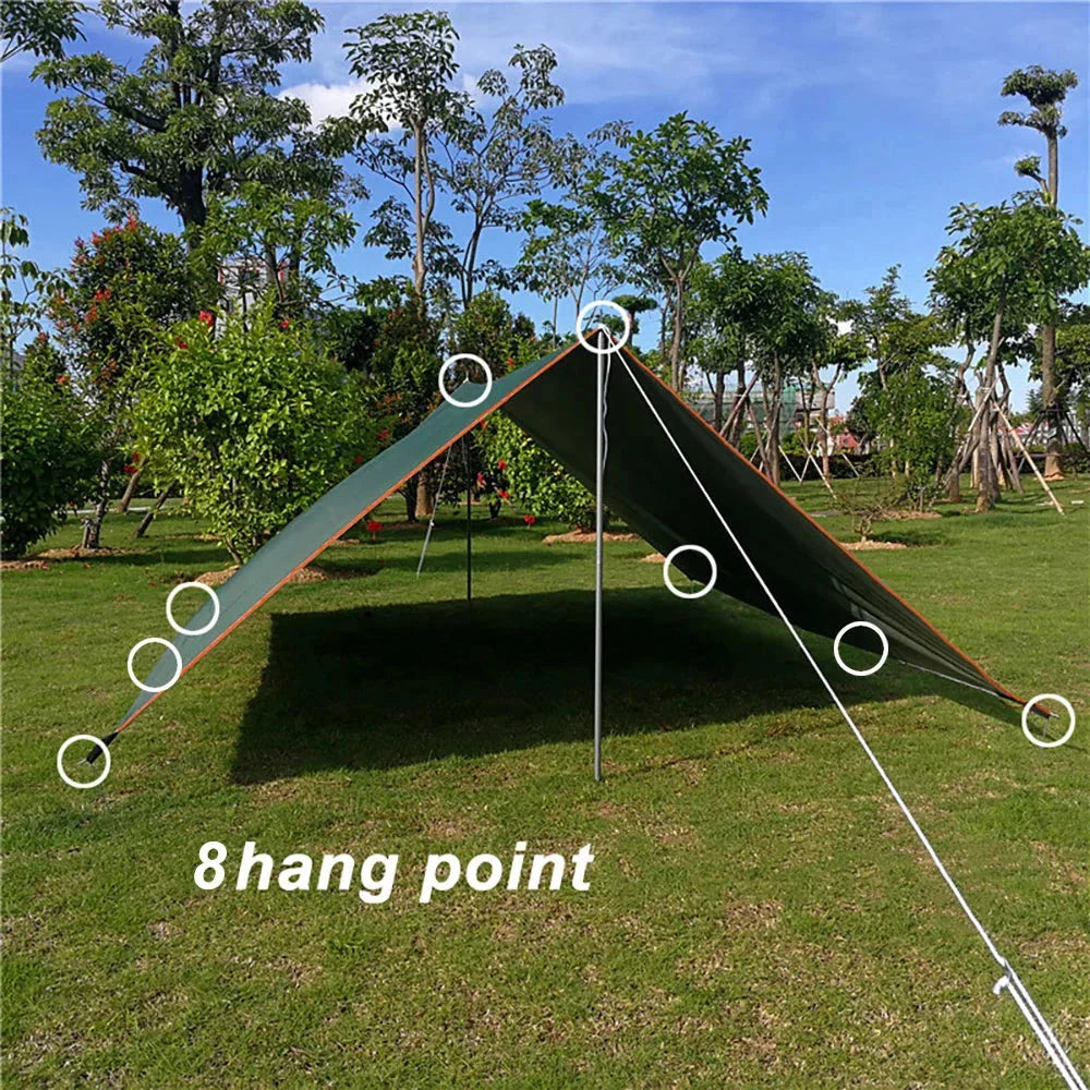 Ultralight Waterproof Tarp Tent Large Sun Shelter for Camping