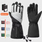 Heated Skiing Gloves Men Women Winter Screen Touch Waterproof Rechargeable 4000mAh Battery Heated Gloves