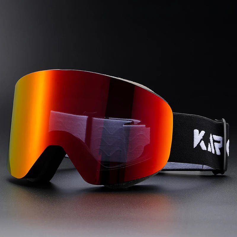KAROS Magnetic Double Layer Anti-Fog Ski Goggles Windproof UV400 Snowboard Goggles for Winter Sports Unisex