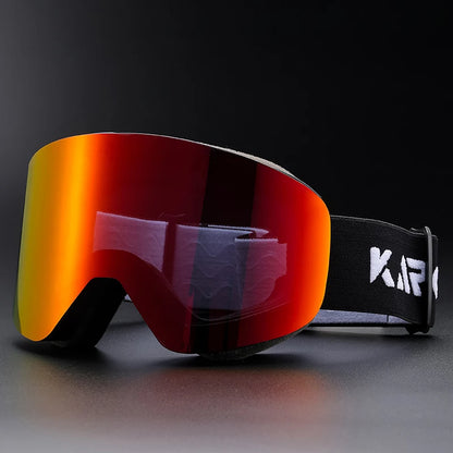 KAROS Magnetic Double Layer Anti-Fog Ski Goggles Windproof UV400 Snowboard Goggles for Winter Sports Unisex