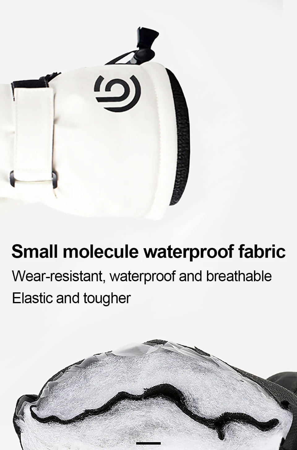 NOFOXO Waterproof Windproof Warmth Thickened Winter Ski Gloves Motorcycle Snowboard Gloves Touch Screen Fleece Warm Gloves