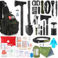 Survival Kit 268 Pcs Emergency Survival Gear and Equipment Supplies with First Aid Kit Camping Axe Headlamp Crossbody Bag for C