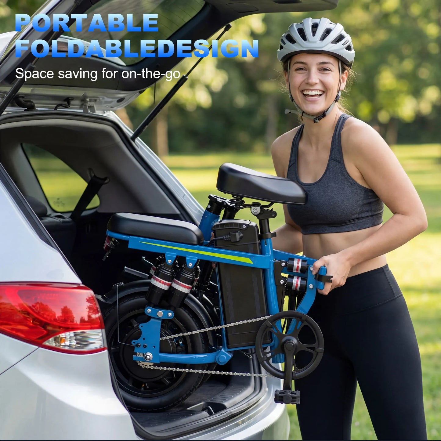 Electric Bike for Adults,750W/1500W Peak Motor,52V 25Ah/48V 15Ah Removable Battery,40/28MPH Max Speed,60-80 Miles Range,3-level pedal assist, 14 inch foldable mini ebike