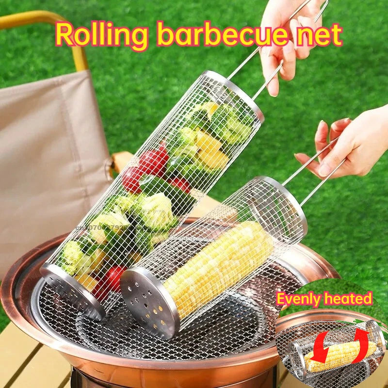 Barbecue Grill Basket Set Stainless Steel  BBQ Cage