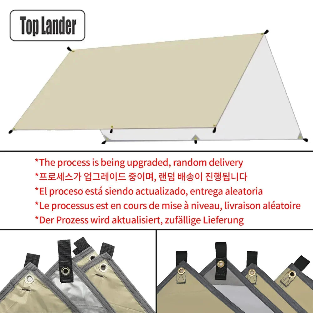 Ultralight Waterproof Tarp Tent Large Sun Shelter for Camping