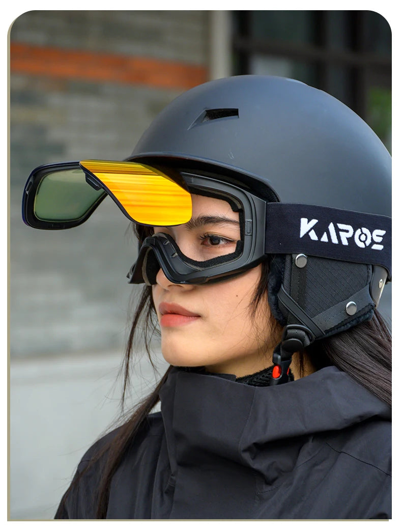 Karos Ski Goggles Flip-top Double Layer Anti-Fog UV400