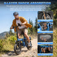 Electric Bike for Adults,750W/1500W Peak Motor,52V 25Ah/48V 15Ah Removable Battery,40/28MPH Max Speed,60-80 Miles Range,3-level pedal assist, 14 inch foldable mini ebike