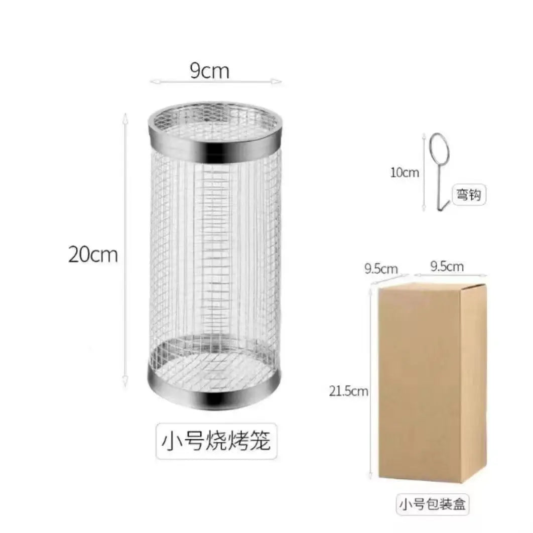 Stainless Steel BBQ Mesh Non Stick Grilling Basket Grill
