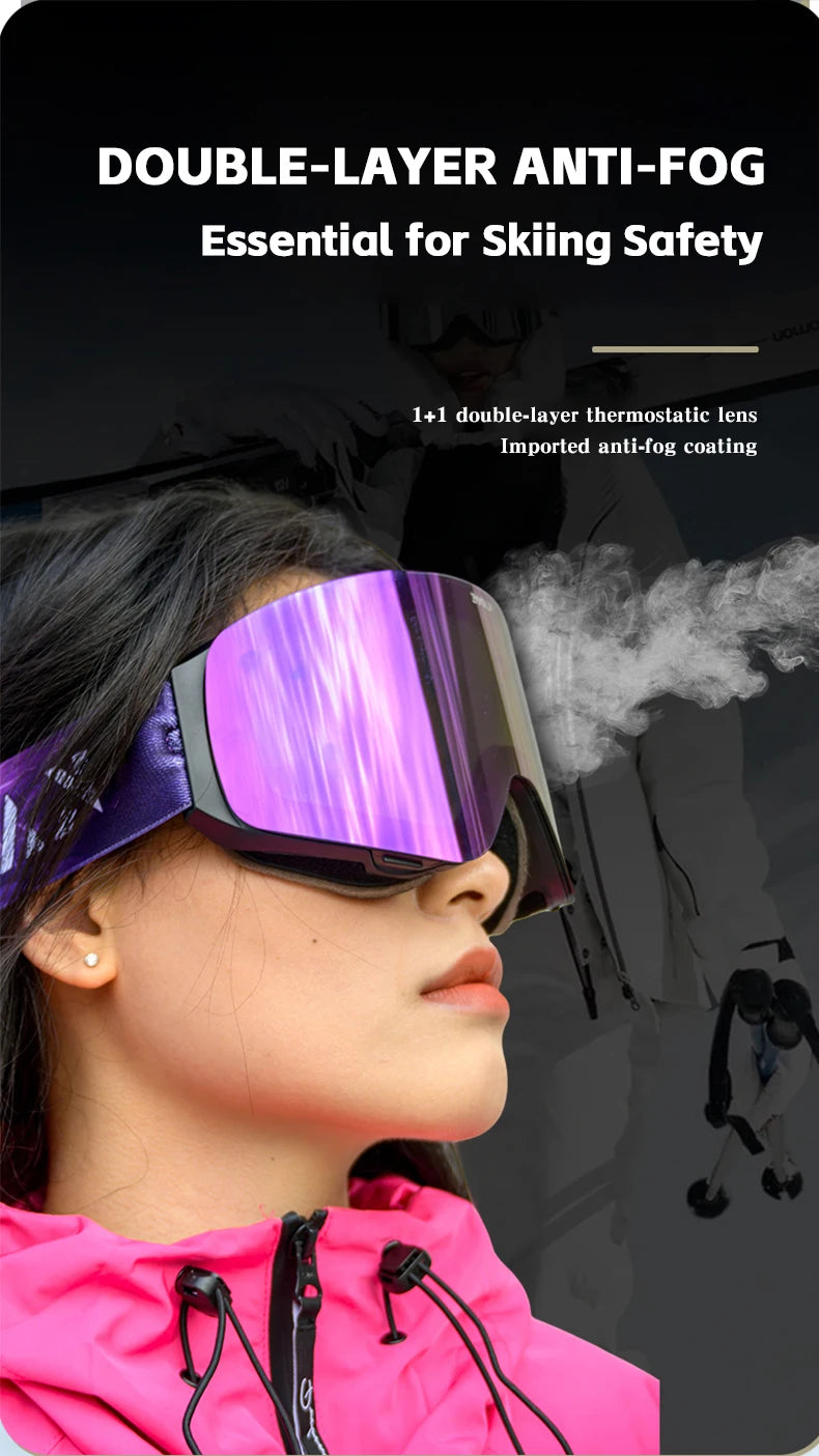 Karos Ski Goggles Flip-top Double Layer Anti-Fog UV400