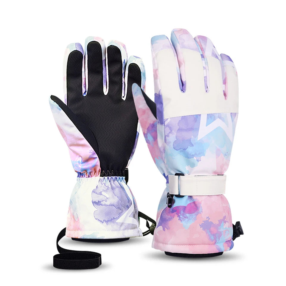 NOFOXO Waterproof Windproof Warmth Thickened Winter Ski Gloves Motorcycle Snowboard Gloves Touch Screen Fleece Warm Gloves