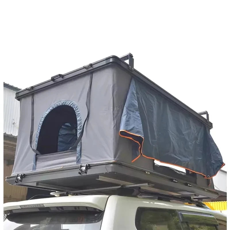 High Quality Low-Profile Hard Rooftop Tent, Quick Automatic Opening Resistant Fabric SUV Camping