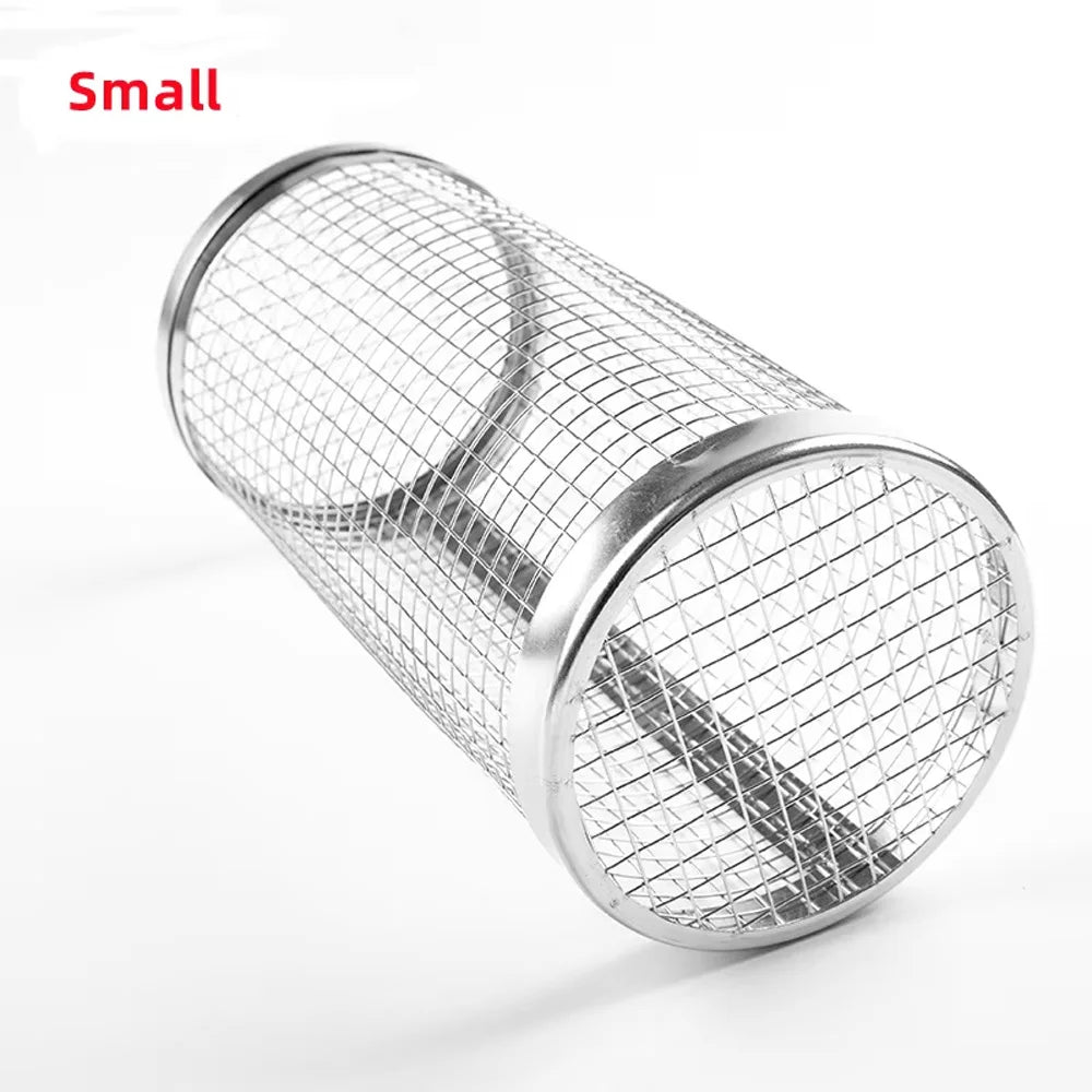 Stainless Steel BBQ Mesh Non Stick Grilling Basket Grill
