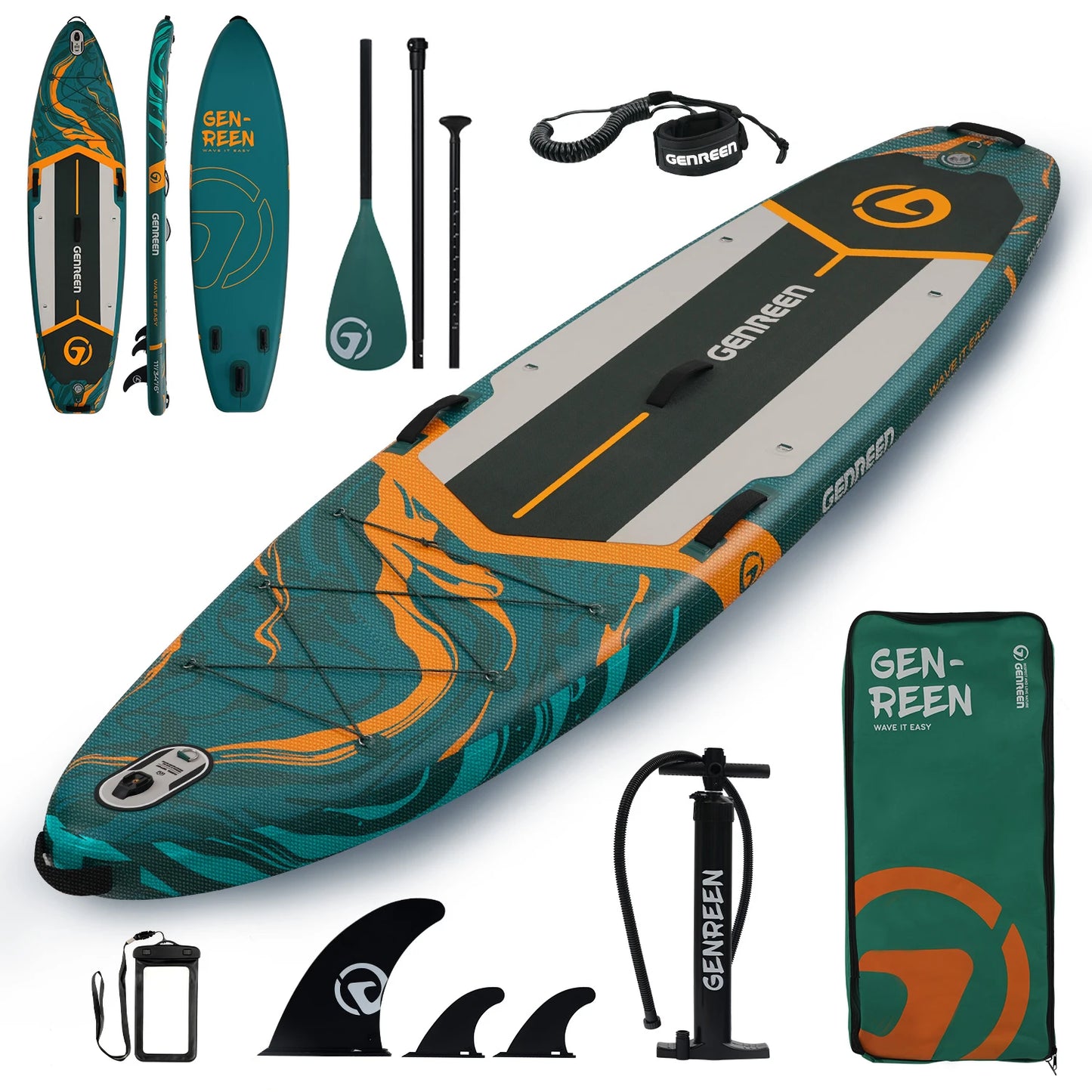 Inflatable Stand Up Paddleboard , 3 Finns Ultra Stable