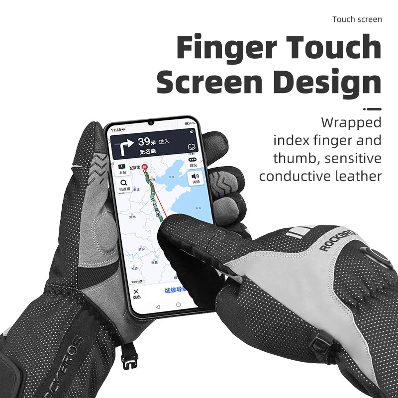 Heated Skiing Gloves Men Women Winter Screen Touch Waterproof Rechargeable 4000mAh Battery Heated Gloves