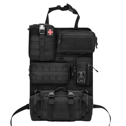 Backseat Organizer with 5 Detachable Molle Pouches, Molle Panel Organizer