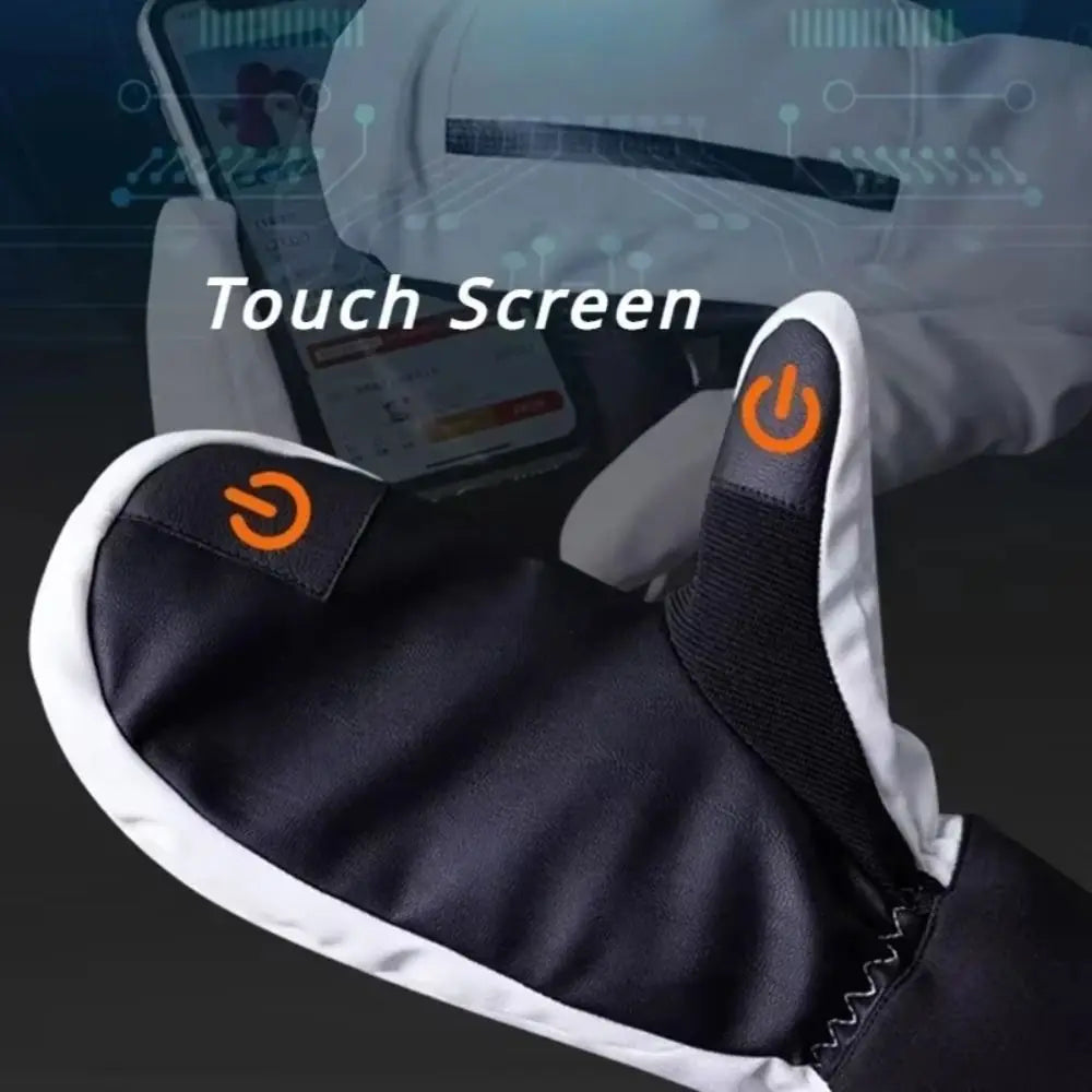 1/2/3 Pairs Ski Gloves Thermal Thick Gloves Windproof Anti-Cold Warm Touch Screen Snowboarding Winter Women Men Outdoor Mittens