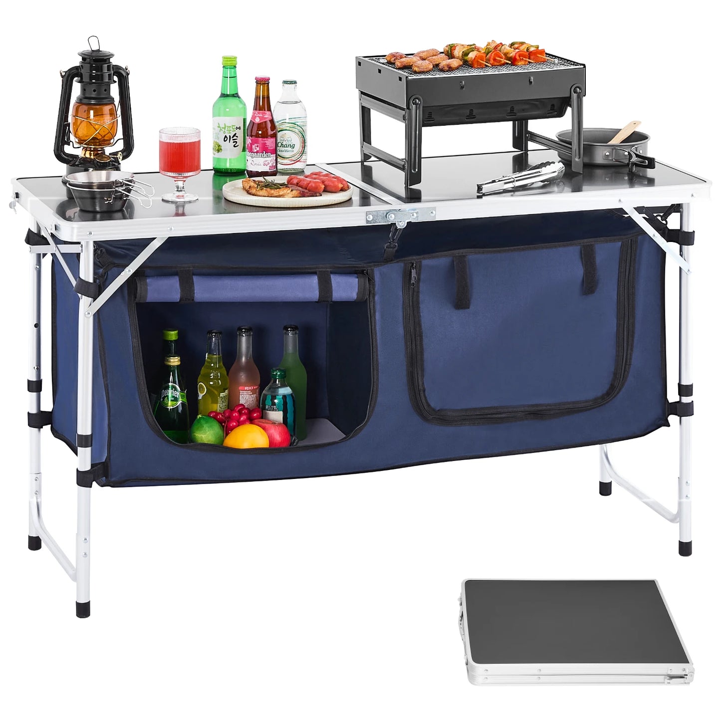  Lightweight Portable Cook Station Foldable Camp Table