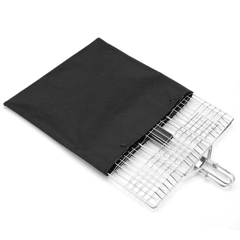Stainless Steel BBQ Mesh Non Stick Grilling Basket Grill