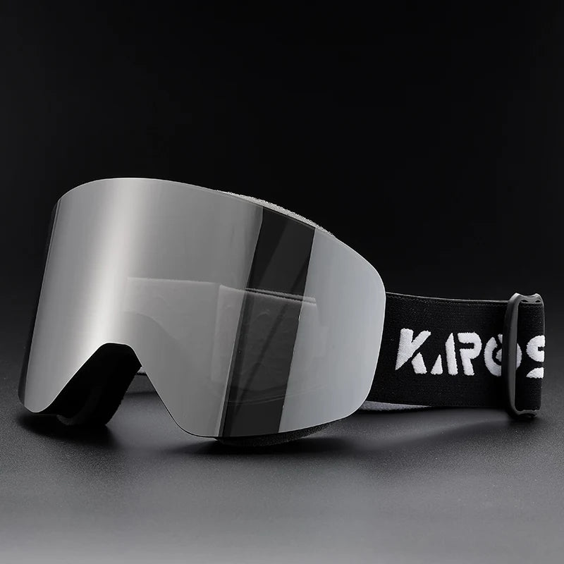 KAROS Magnetic Double Layer Anti-Fog Ski Goggles Windproof UV400 Snowboard Goggles for Winter Sports Unisex