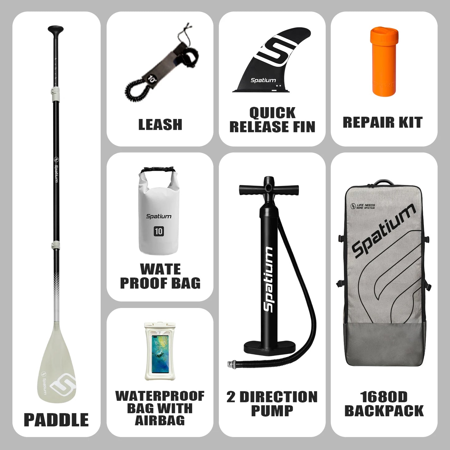 Stand Up Paddle Board Non-Slip Surf Board Water Sports Kayak Surf Set with Pump Backpack