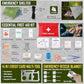 Survival Kit 268 Pcs Emergency Survival Gear and Equipment Supplies with First Aid Kit Camping Axe Headlamp Crossbody Bag for C