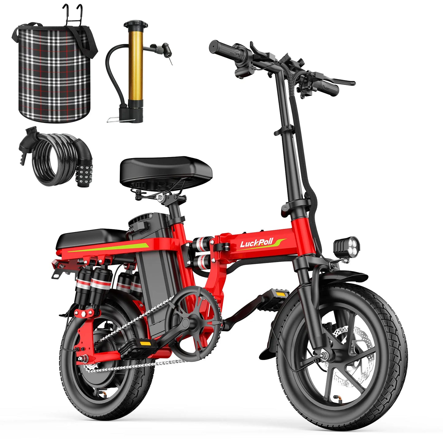 Electric Bike for Adults,750W/1500W Peak Motor,52V 25Ah/48V 15Ah Removable Battery,40/28MPH Max Speed,60-80 Miles Range,3-level pedal assist, 14 inch foldable mini ebike