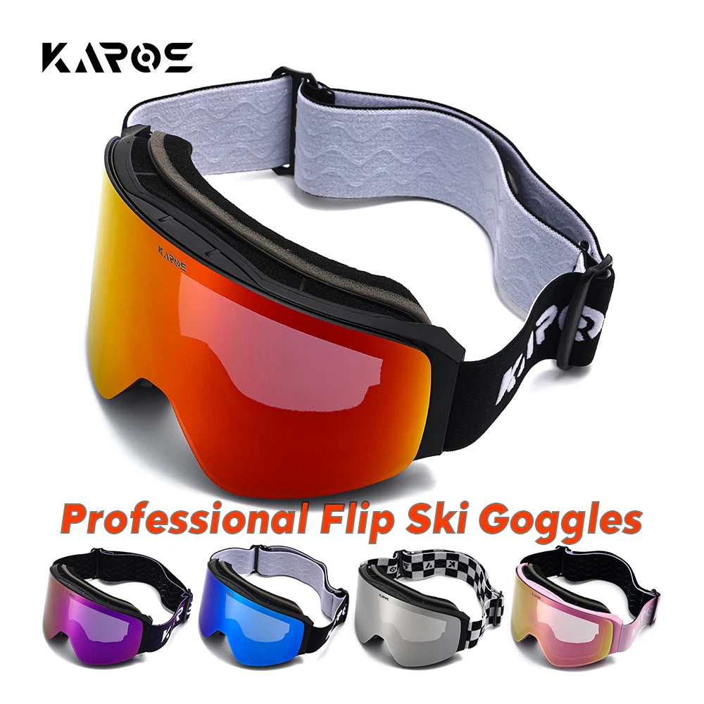 Karos Ski Goggles Flip-top Double Layer Anti-Fog UV400