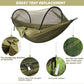 WESTTUNE Outdoor Camping Hammock with Mosquito Net Automatic Quick Opening Hanging Hammocks Fabric Hanging Sleeping Swing Bed