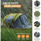 4-Person Pop Up Camping Tent – Instant Easy Setup, Waterproof & UPF50+ Sun Protection, 2 Doors Family Outdoor Shelter