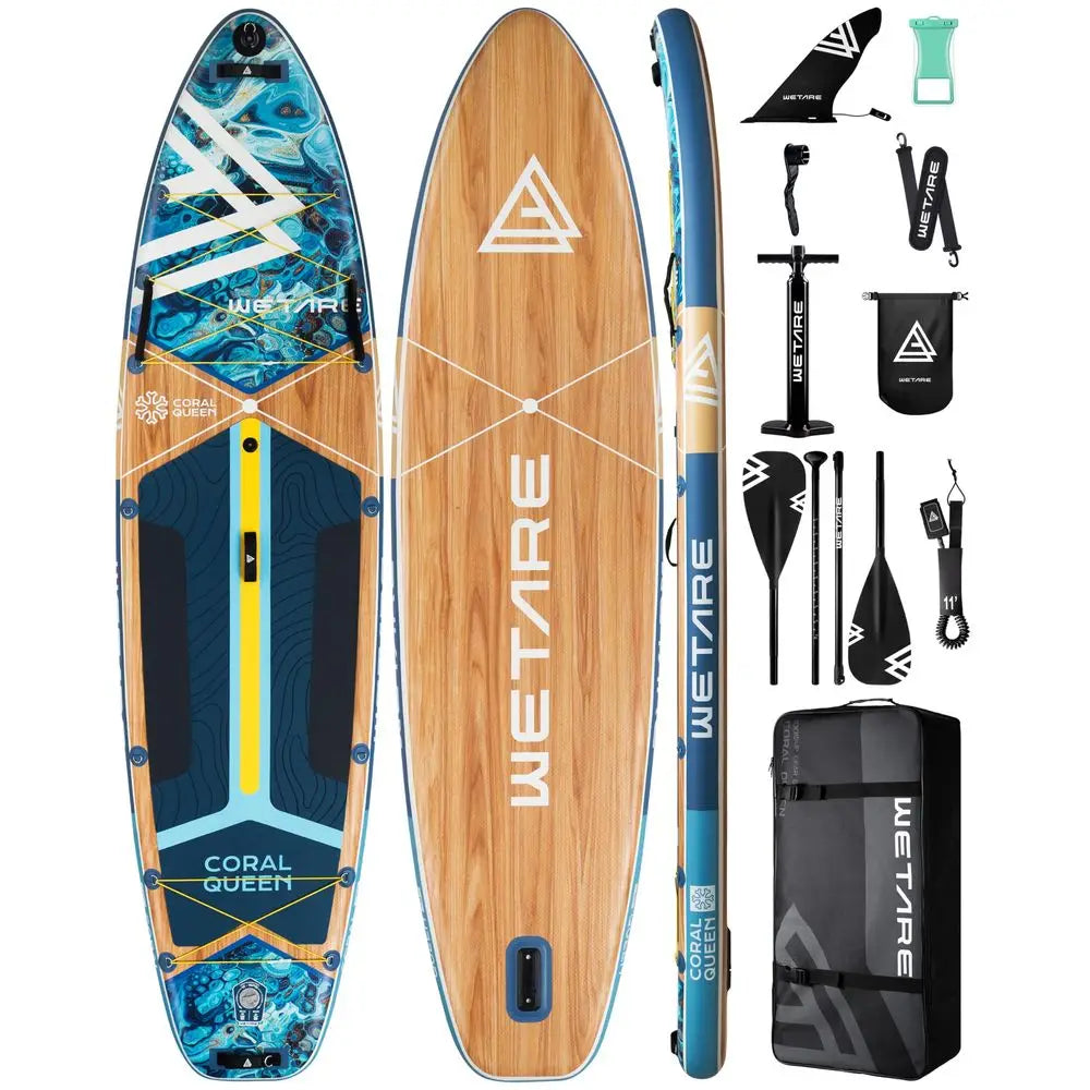Inflatable Paddle Board, 450lbs Extra Wide Stand
