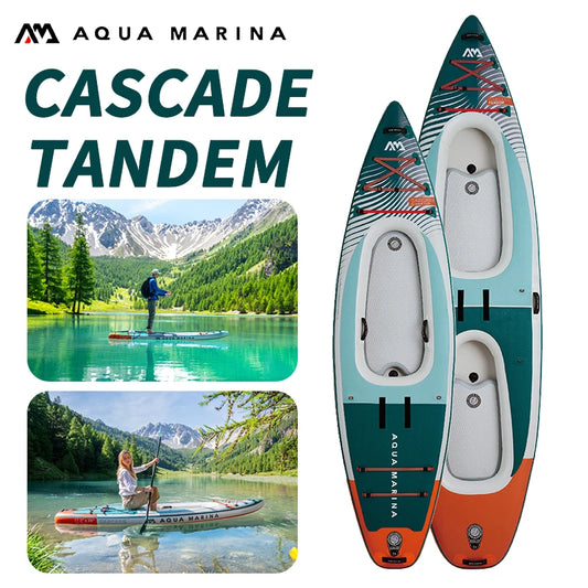 AQUA MARINA CASCADE TANDEM Kayak Boat Paddle Board 1/2 Person SUP Water Sports  Stand Up Inflatable Paddle Board Dinghy Raft