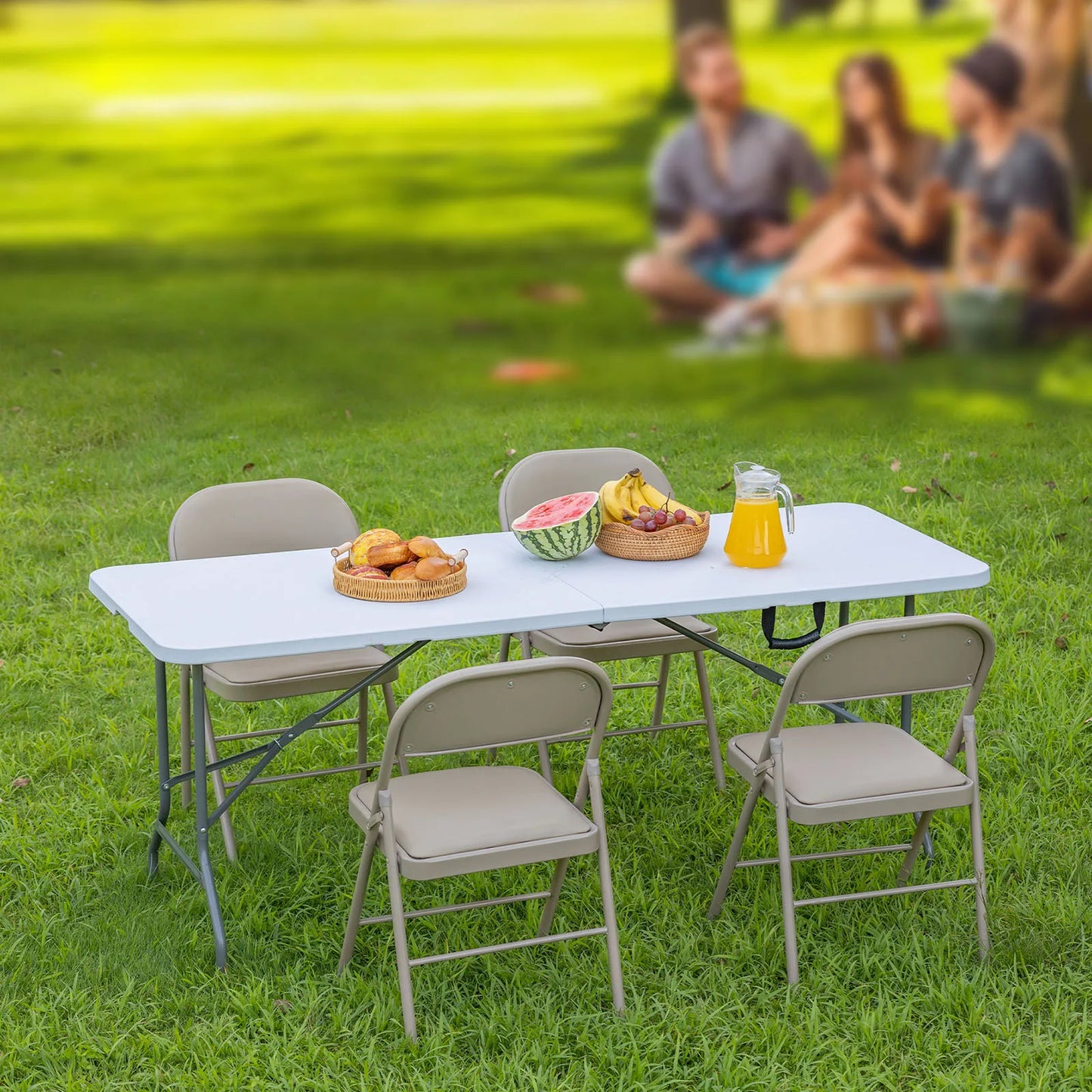 Heavy Duty Foldable Table with Carrying Handle