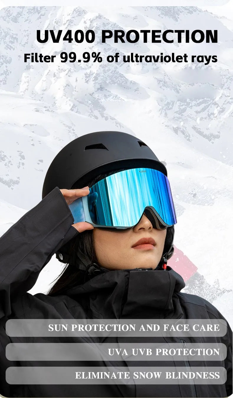 Karos Ski Goggles Flip-top Double Layer Anti-Fog UV400