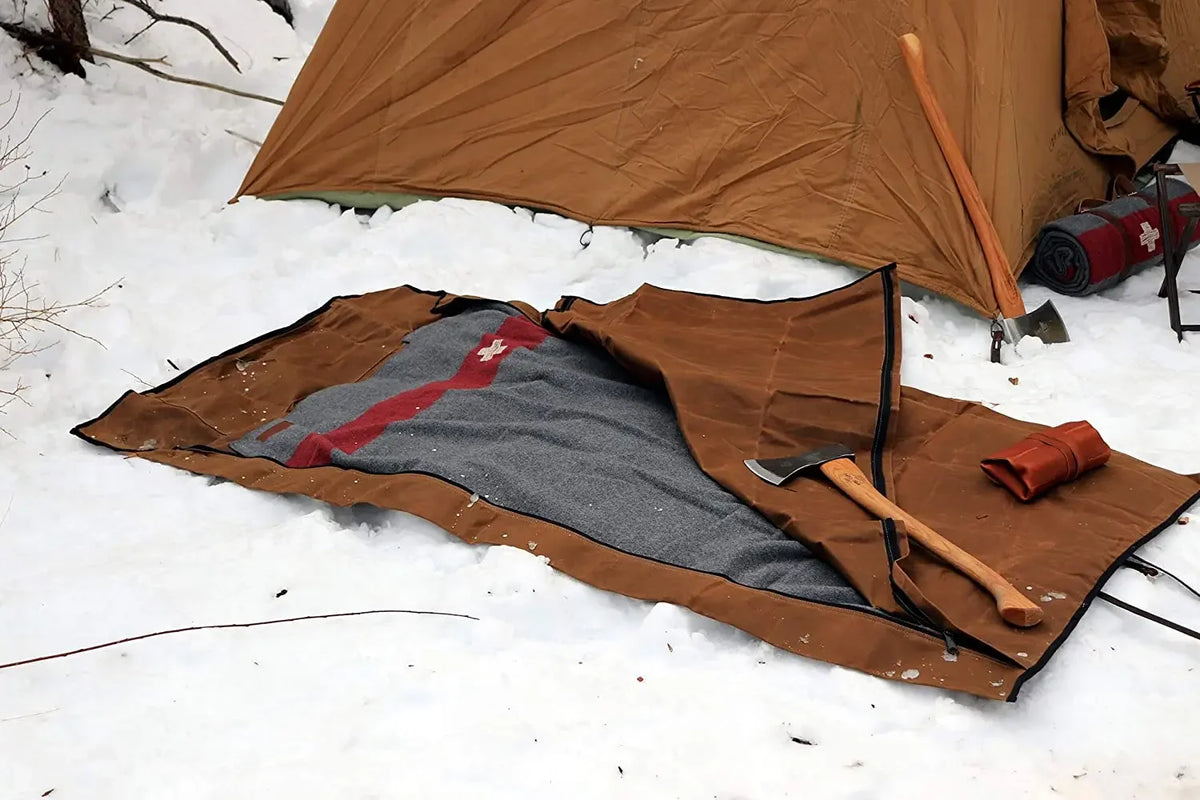 Outdoor Hiking Camping Heavy Waterproof Waxed Canvas Blanket Sleeping Bag