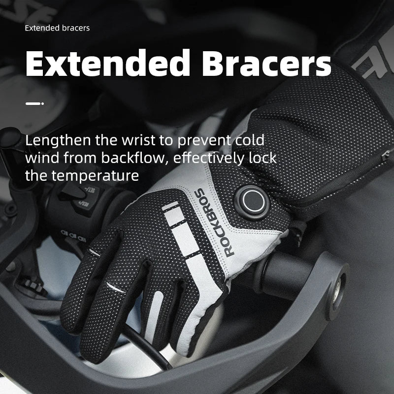 Heated Skiing Gloves Men Women Winter Screen Touch Waterproof Rechargeable 4000mAh Battery Heated Gloves