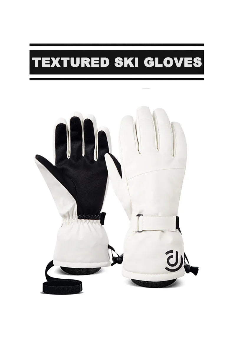 Men's Winter Warm Ski Gloves  Touch-Screen Skiing Gloves