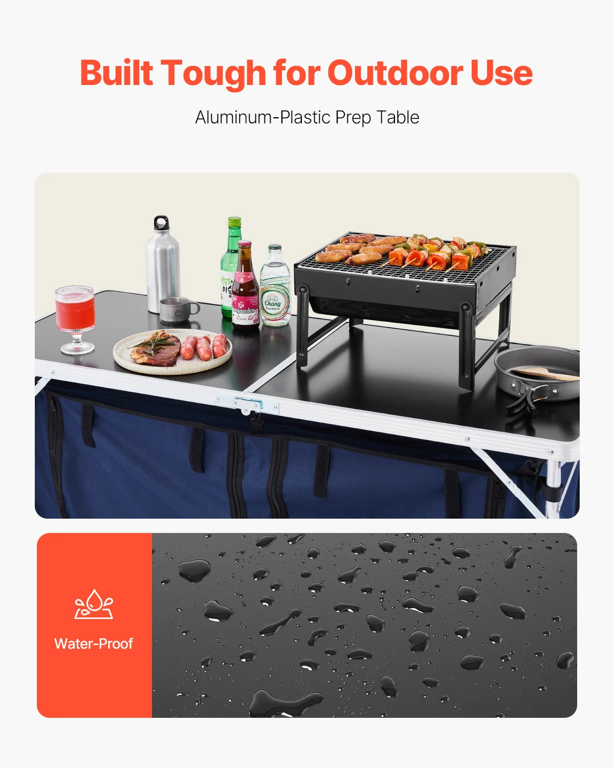  Lightweight Portable Cook Station Foldable Camp Table