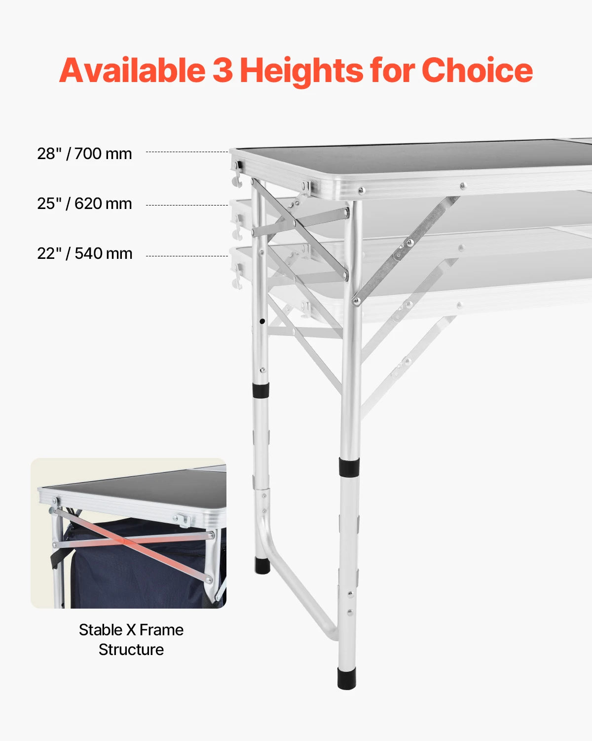  Lightweight Portable Cook Station Foldable Camp Table