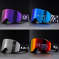 KAROS Magnetic Double Layer Anti-Fog Ski Goggles Windproof UV400 Snowboard Goggles for Winter Sports Unisex