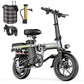 Electric Bike for Adults,750W/1500W Peak Motor,52V 25Ah/48V 15Ah Removable Battery,40/28MPH Max Speed,60-80 Miles Range,3-level pedal assist, 14 inch foldable mini ebike