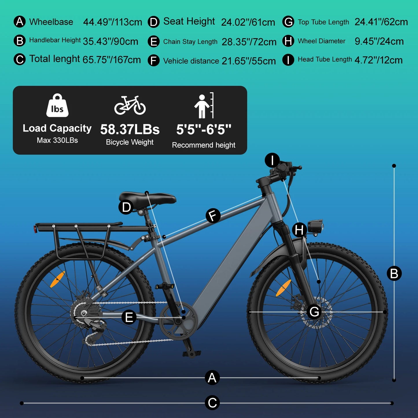 UPlee L24 Adults Electric Bike 500W Motor Electric Bicycle 36V 10AH removable battery e bike 24"Tire Mountain Electric Dirt Bike