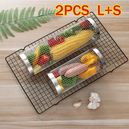 Barbecue Grill Basket Set Stainless Steel  BBQ Cage