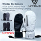 1/2/3 Pairs Ski Gloves Thermal Thick Gloves Windproof Anti-Cold Warm Touch Screen Snowboarding Winter Women Men Outdoor Mittens