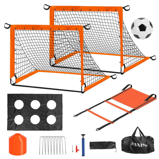 Kids Portable Soccer Goal Set with Training Accessories for Backyard